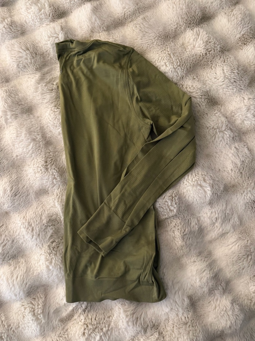 Lululemon swiftly relaxed olive green Active long sleeve Top